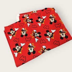 🤎5/$25🤎Mickey Mouse Disney Red Sewing Fabric